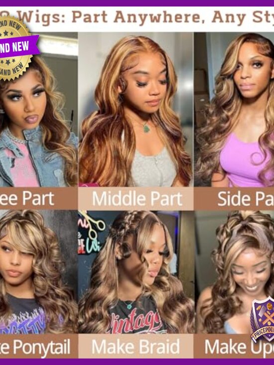 360 Lace Front Human Hair Wig, 180% Density, 16 Inch, Wavy Brazilian Remy main image 5